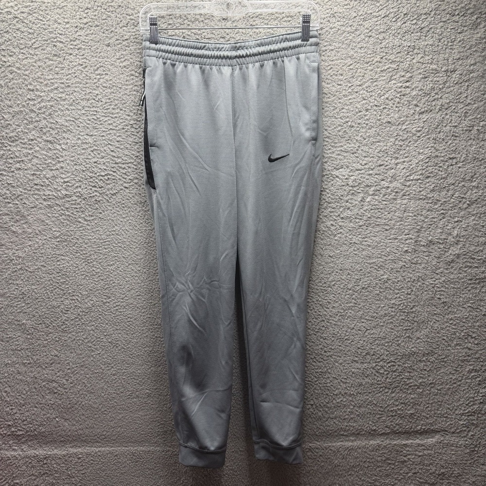 Nike Pants Men's Size Small Gray With Black Swoosh Logo Rivalry Jogger Pants